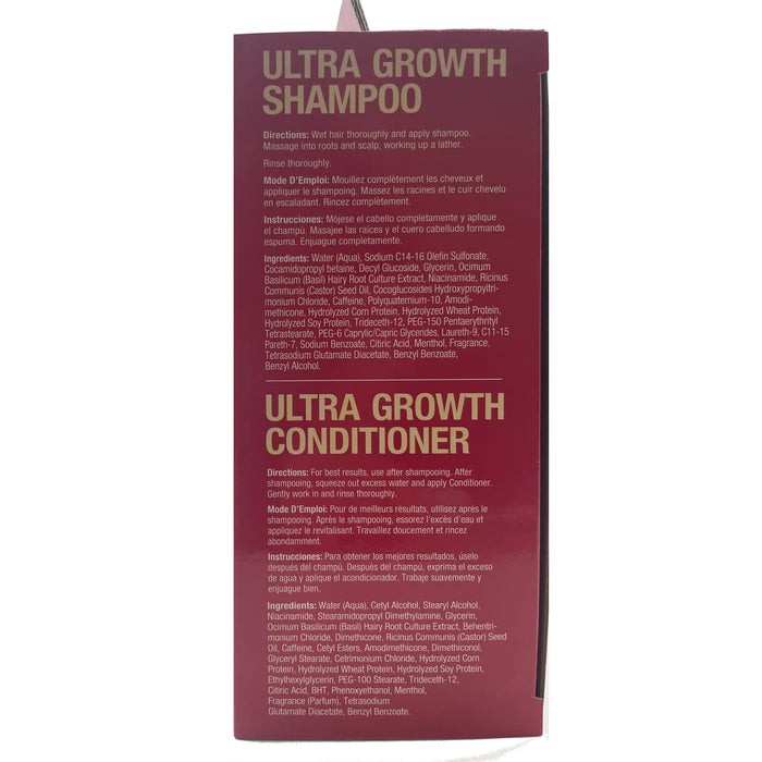 Difeel Ultra Growth with Basil & Castor Oil 4-PC Hair Care Gift Set - Includes Shampoo 12 oz. , Conditioner 12 oz. , Hair Oil 2.5oz and Hair Mask 12 oz. .