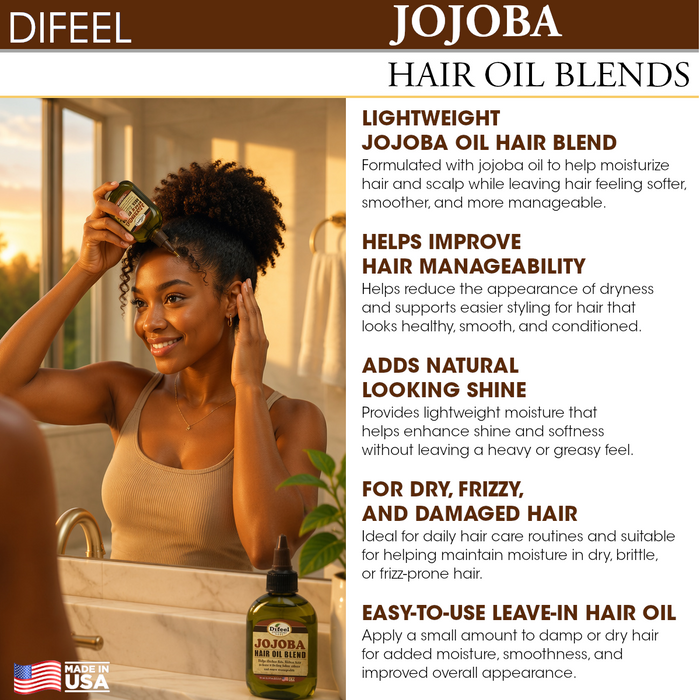 Difeel Mega Care Jojoba Oil Hair Oil Blend 1.4 oz.
