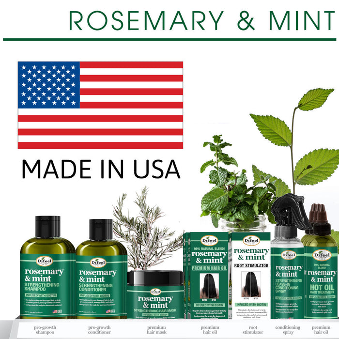Difeel Rosemary and Mint Strengthening Hair Mask with Biotin Packet 1.75 oz.