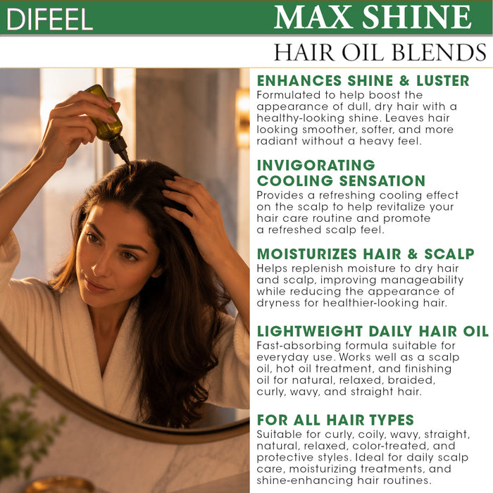 Difeel Max Shine Hair Oil Blend 7.1 oz.