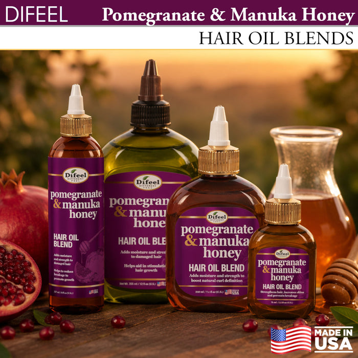 Difeel Pomegranate & Manuka Honey Hair Oil Blend 8 oz.