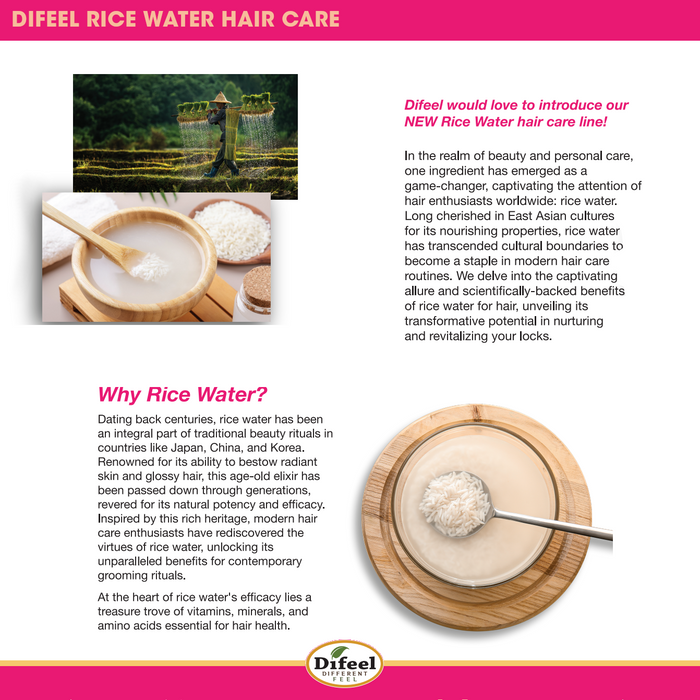 Difeel Rice Water Hair Oil Blend 8 oz.