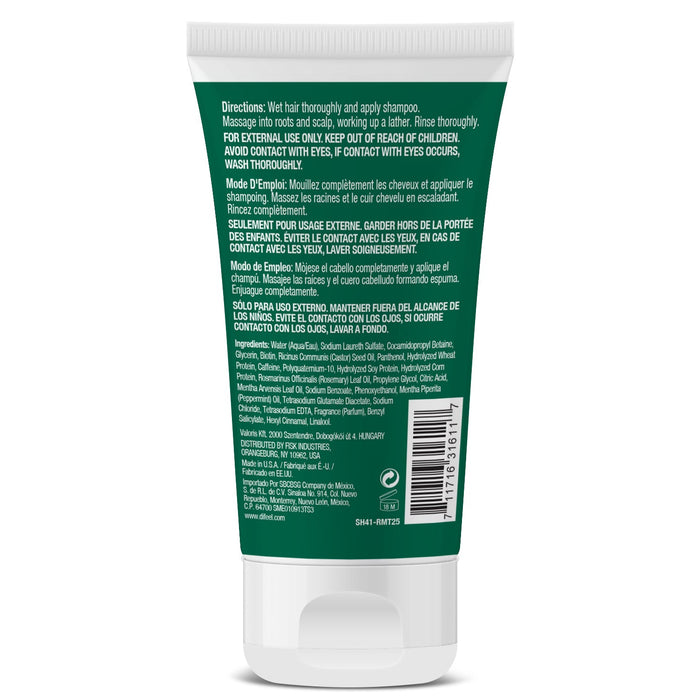 Difeel Rosemary and Mint Hair Shampoo with Biotin - Travel Size 2.5 Ounce