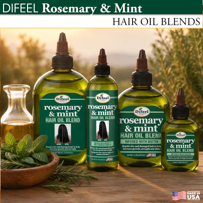 Difeel Rosemary and Mint Hair Oil Blend with Biotin 7.1 oz.