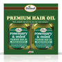 Difeel Rosemary and Mint Premium Hair Oil with Biotin 7.1 Ounce. - Deluxe 2-PC Gift Set