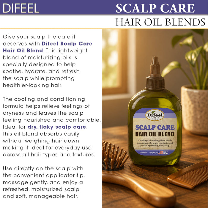 Difeel Scalp Care Hair Oil Blend - Travel Size 2.5 oz.