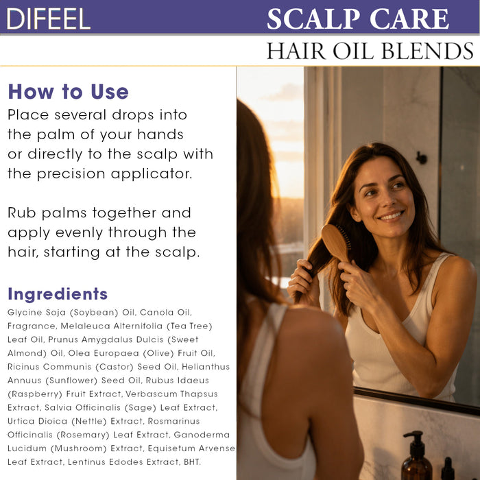 Difeel Scalp Care Hair Oil Blend - Travel Size 2.5 oz.