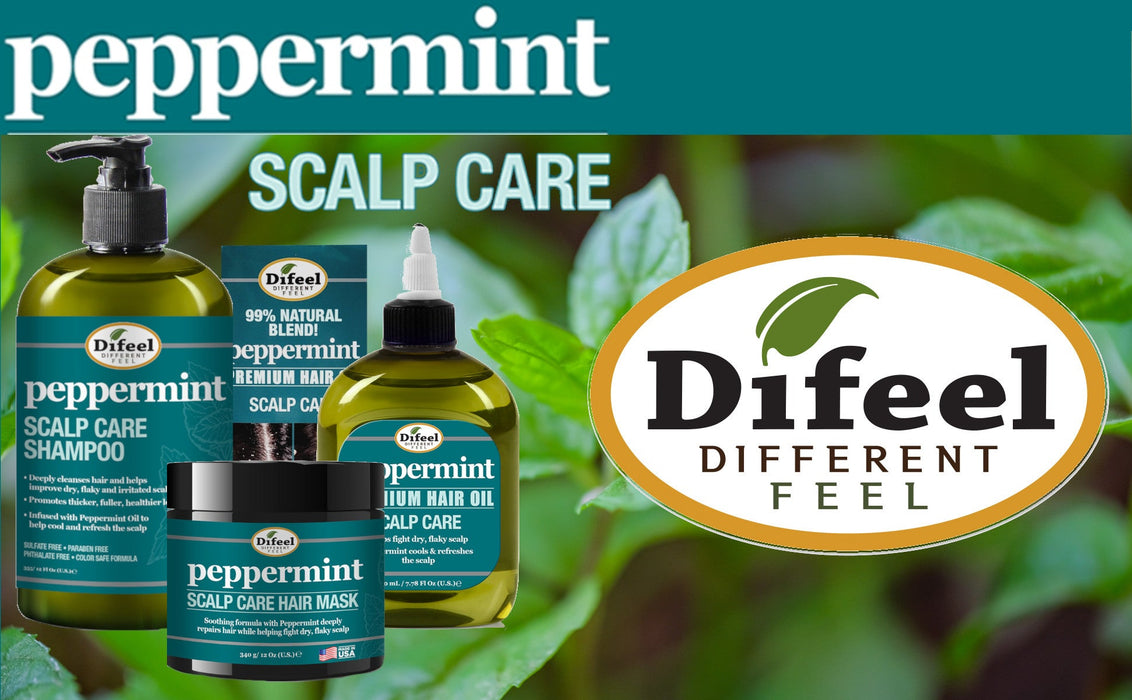 Difeel Peppermint Scalp Care Shampoo 12 oz.