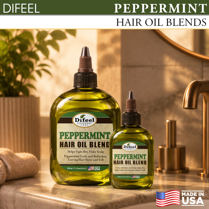 Difeel Peppermint Hair Oil Blend 7.1 oz. (PACK OF 4)