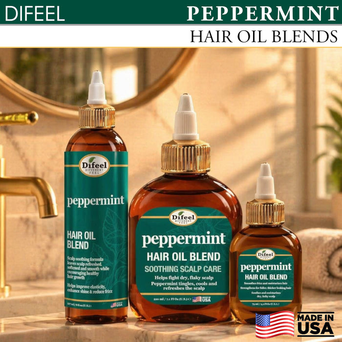 Difeel Peppermint Scalp Care Hair Oil Blend 7.1 oz. (PACK OF 4)