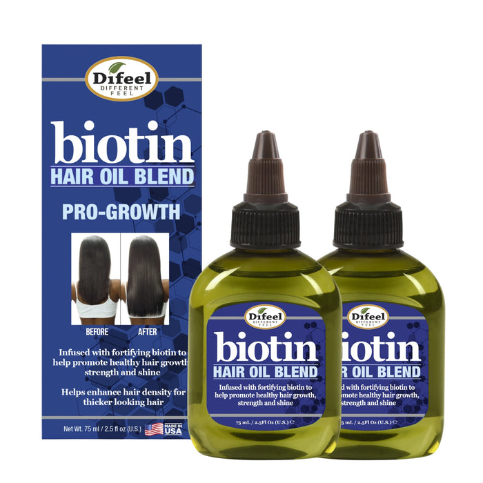Difeel Biotin Hair Oil Blend - Travel Size 2.5 oz. (PACK OF 2)