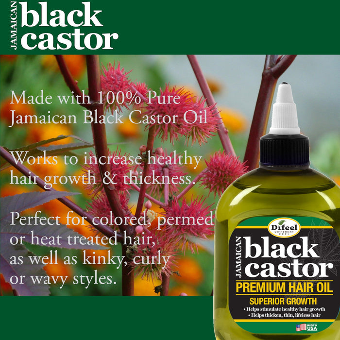 Difeel Superior Growth Jamaican Black Castor Premium Hair Oil 7.1 oz. (PACK OF 4)