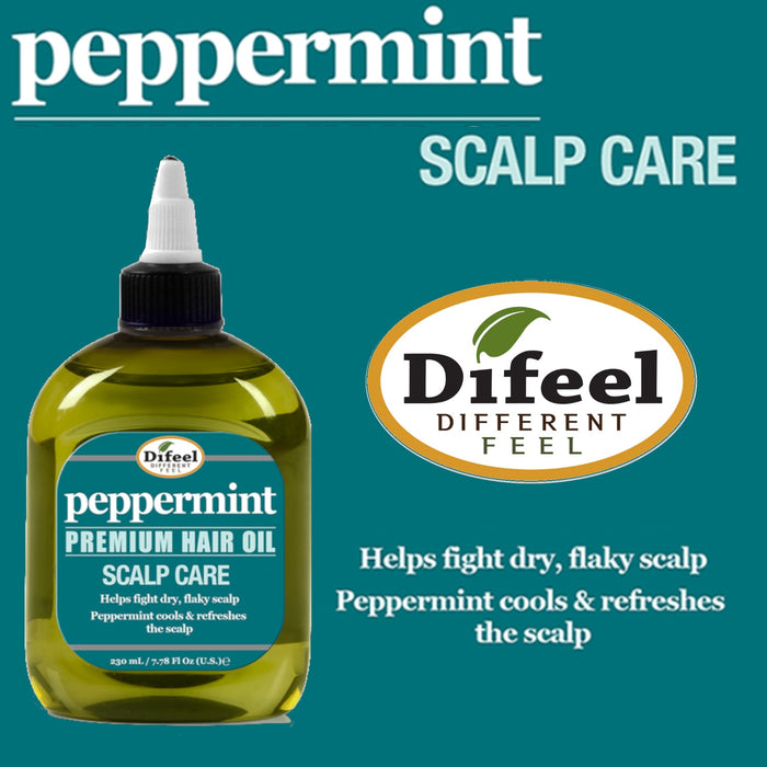 Difeel Peppermint Scalp Care Hair Oil 7.1 oz. (PACK OF 4)