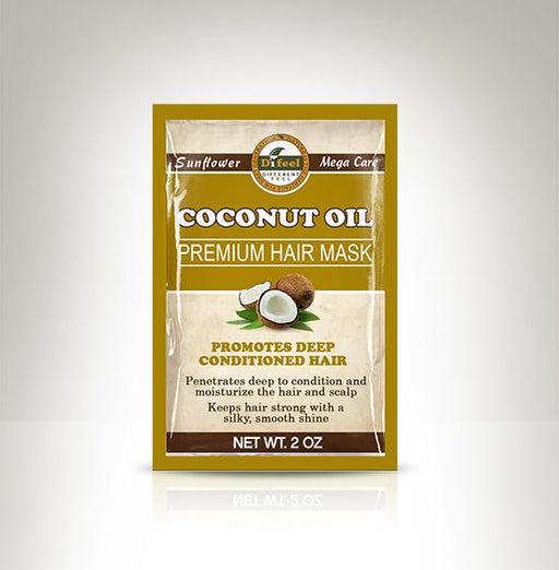 Difeel Premium Deep Conditioning Hair Mask - Coconut Oil 1.75 oz. (Pack of 2)