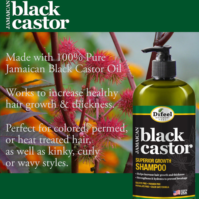 Difeel Jamaican Black Castor 2-PC Shampoo 33.8oz and Conditioner 33.8oz Gift Box - Shampoo & Conditioner Set