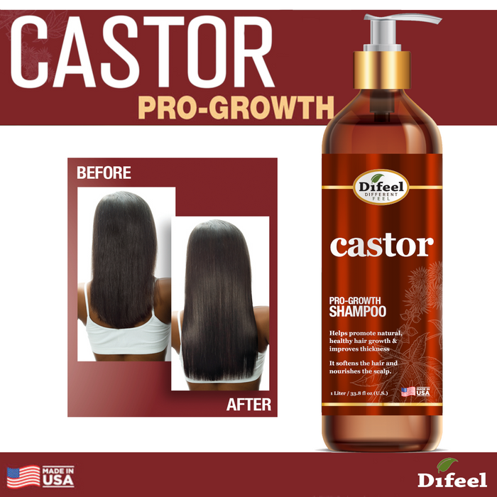 Difeel Elevated Castor Pro-Growth Shampoo 33 oz.