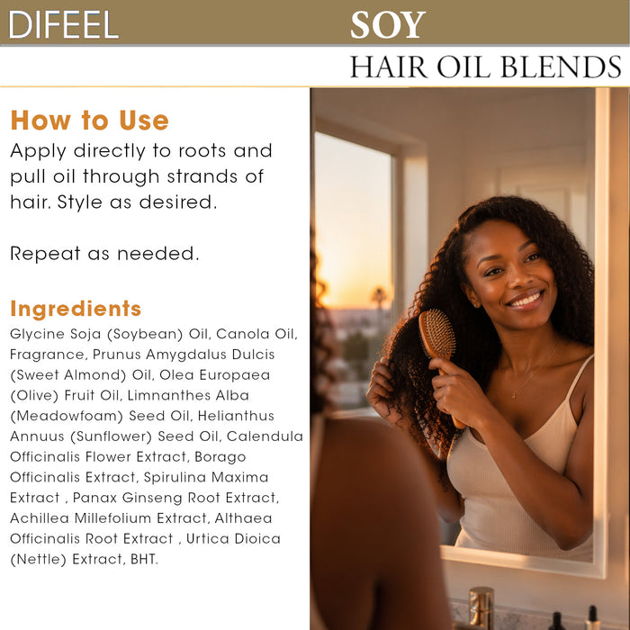 Difeel Mega Care Hair Oil Blend - Shea Butter Oil 1.4 oz.