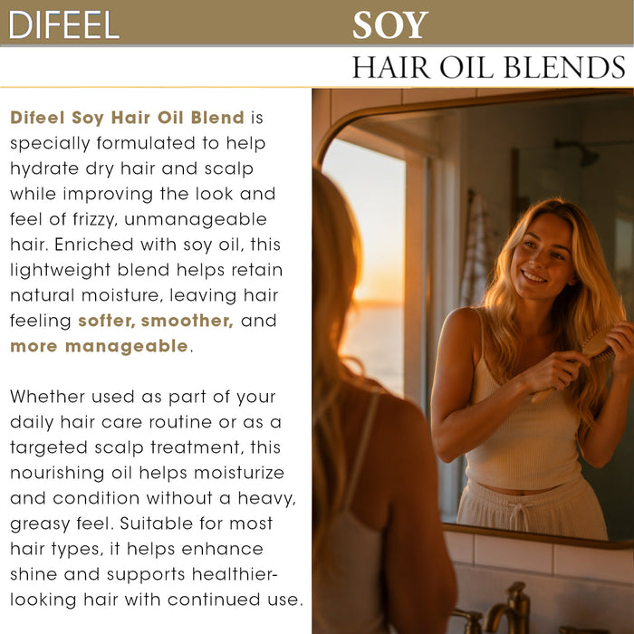 Difeel Soy Hair Oil Blend - Travel Size 2.5 oz. (PACK OF 2)