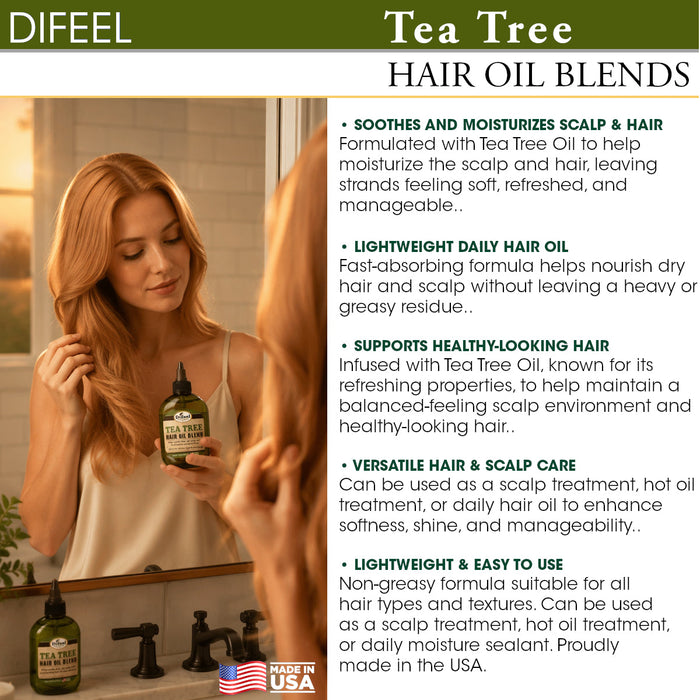 Difeel Tea Tree Hair Oil Blend 7.1 Ounces