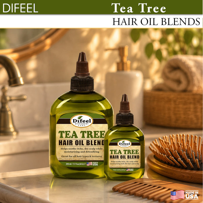 Difeel Tea Tree Hair Oil Blend 7.1 Ounces