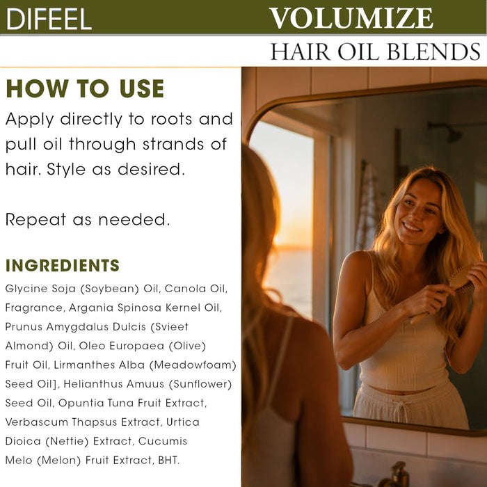 Difeel Volumize Hair Oil Blend 7.1 oz.  (PACK OF 4)