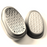 Barielle Portable Oval Gold & White Clamshell Foot File / Foot Rasp - with Stainless Steel Foot Files