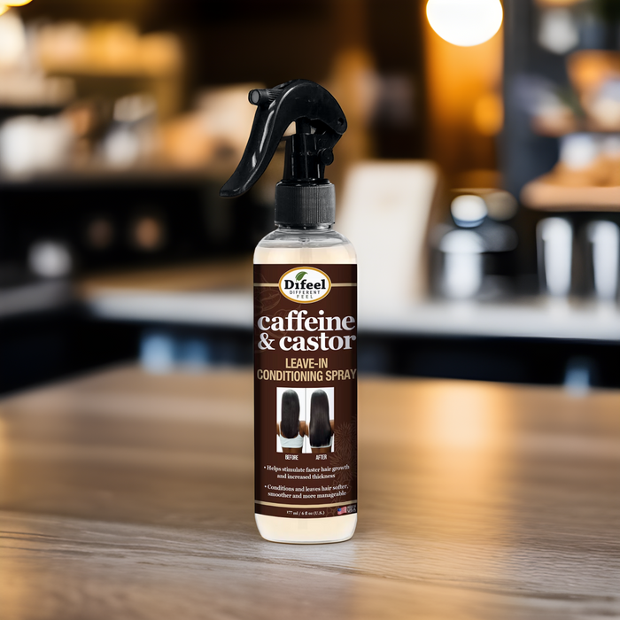 Difeel Caffeine & Castor Leave-in Conditioning Spray 6 oz.