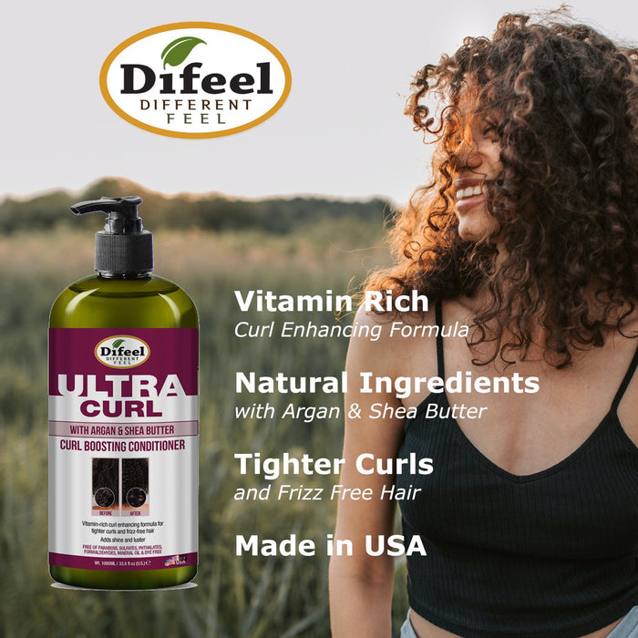 Difeel Ultra Curl with Argan & Shea Butter - Curl Boosting Conditioner 33.8 oz.