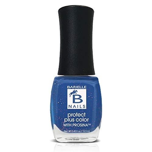 Protect+ Nail Color w/ Prosina - Falling Star (A  Marine Blue w/ Gold Glitter) - Barielle - America's Original Nail Treatment Brand