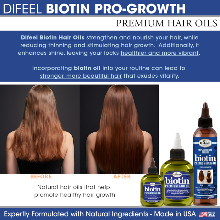 Difeel Biotin Premium Hair Oil 2.5 oz.