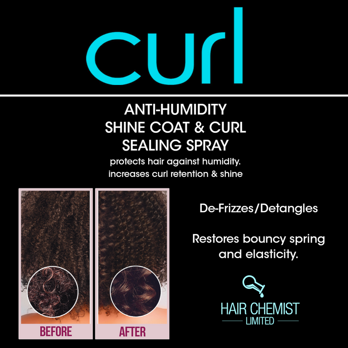 Hair Chemist CURL Anti Humidity Shine Coat & Curl Sealing Spray 3 oz.