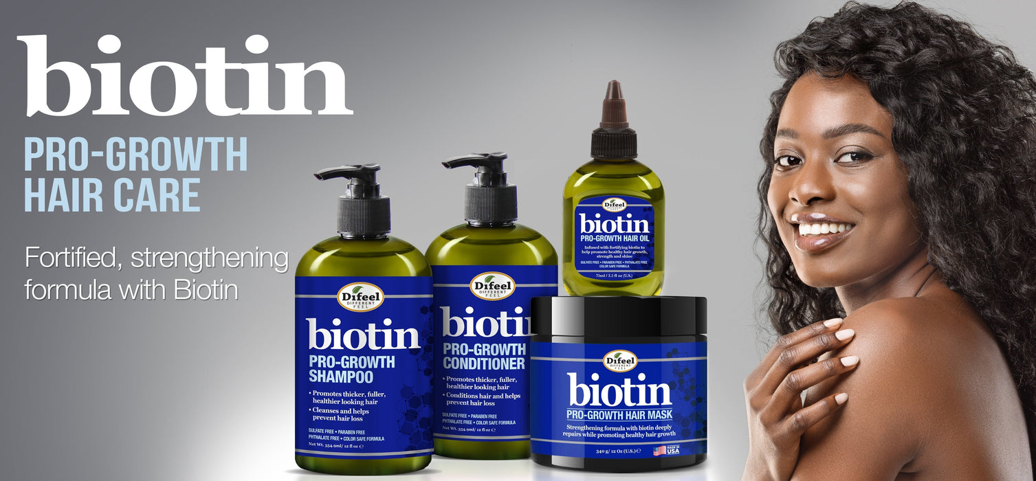 Difeel Biotin Pro-Growth Shampoo and Conditioner LARGE 2-PC Gift Set - Shampoo 33.8 oz.  and Conditioner 33.8 oz.