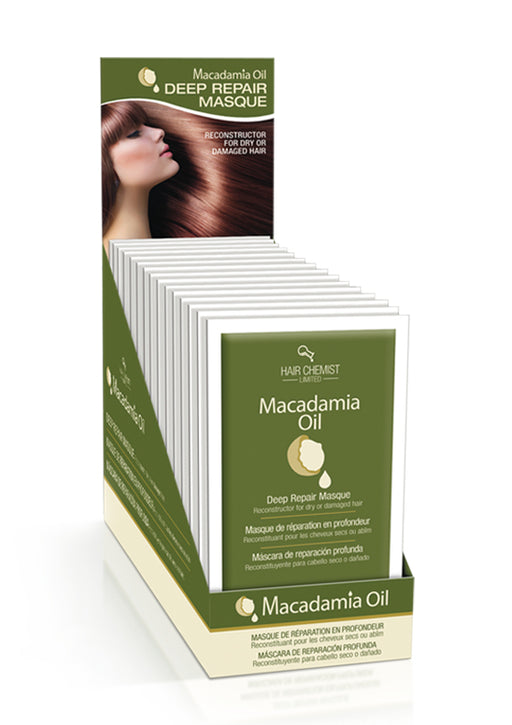 Hair Chemist Macadamia Oil Deep Repair Masque Packet Display