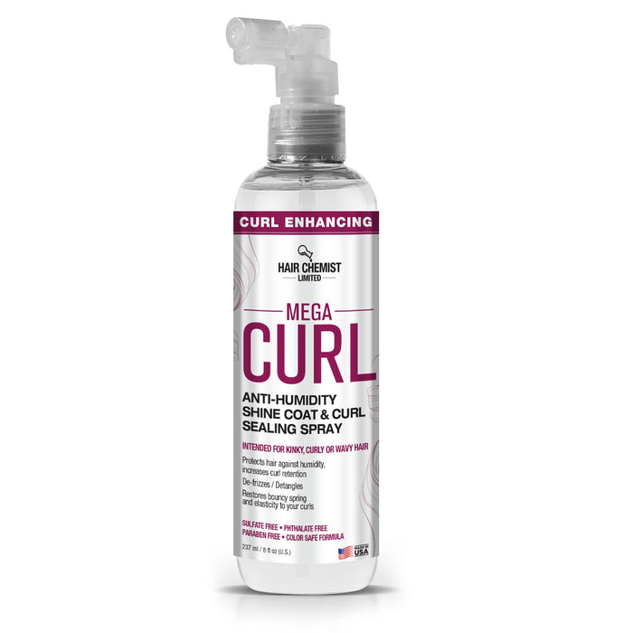 Hair Chemist Mega Curl Boosting Anti-Humidity Shine Coat & Curl Sealing Spray 8 oz.