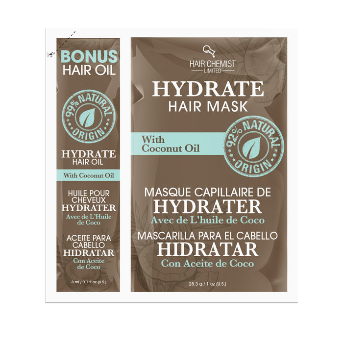 Hair Chemist Hydrate Hair Mask with Coconut Oil Packette 1 oz.