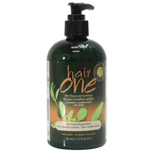 Hair One Hair Cleanser & Conditioner with Jojoba for Color-Treated Hair 12 oz.