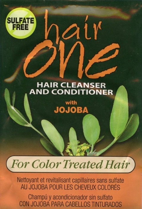 Hair One Jojoba Hair Cleanser Conditioner For Color Treated Hair .608 oz. Packette