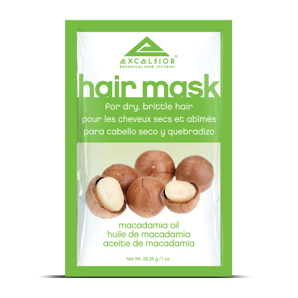 Excelsior Macadamia Oil Hair Mask Pkt.-- Dry & Brittle Hair .1oz