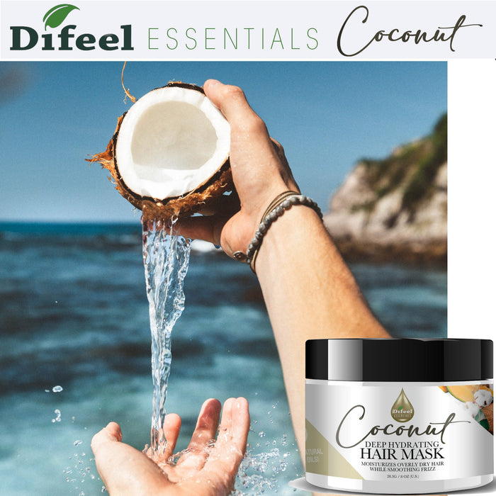 Difeel Essentials Hydrating Coconut - Hair Mask 8 oz.