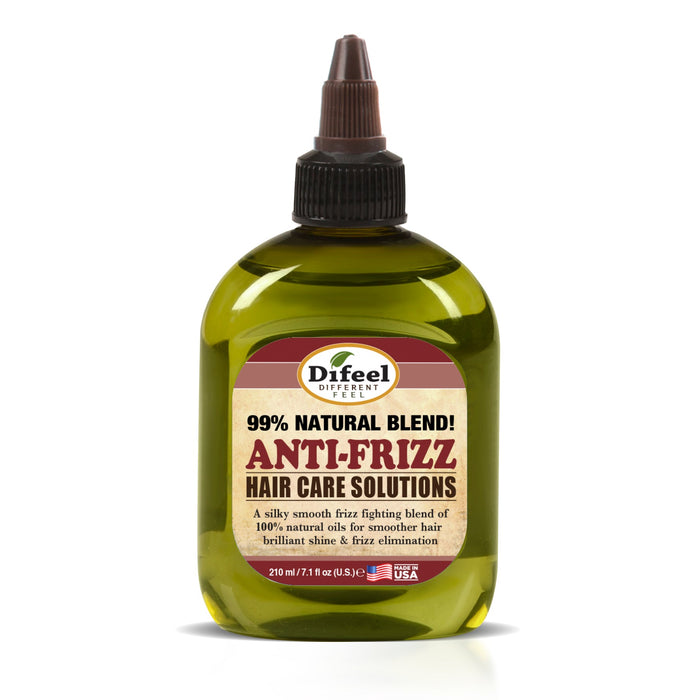 Difeel 99% Natural Hair Care Solutions - Anti-frizz Hair Oil 7.1 oz.