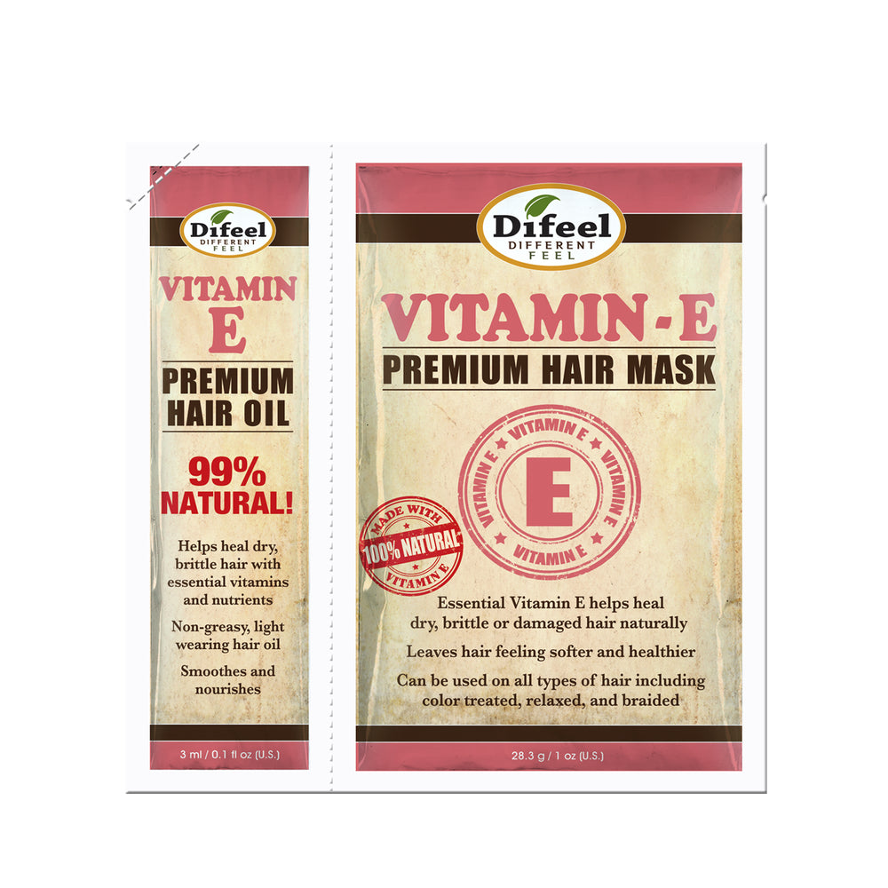 Difeel Premium Hair Vitamin E Oil (3ml) & Mask (1oz)