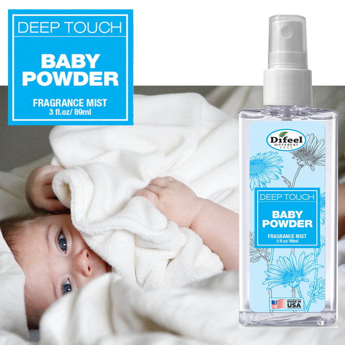 Difeel Deep Touch Body Mist - Baby Powder 3 oz.