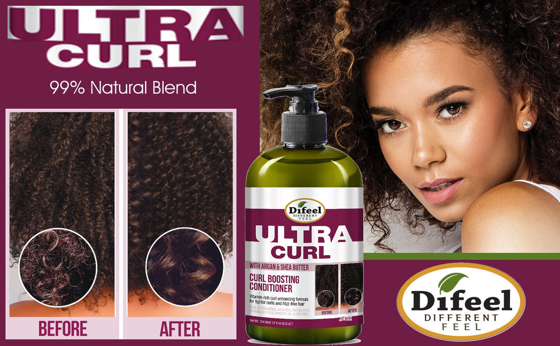 Difeel Ultra Curl with Argan & Shea Butter - Curl Boosting Conditioner 12 oz.