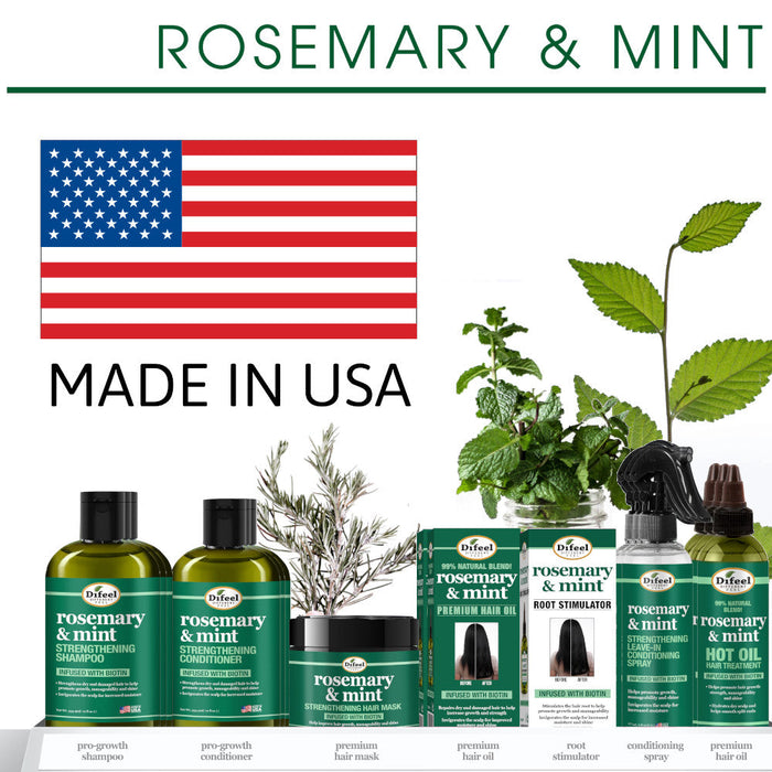 Difeel Rosemary and Mint Infused with Biotin Premium Hair Oil with Biotin 7.1 oz.