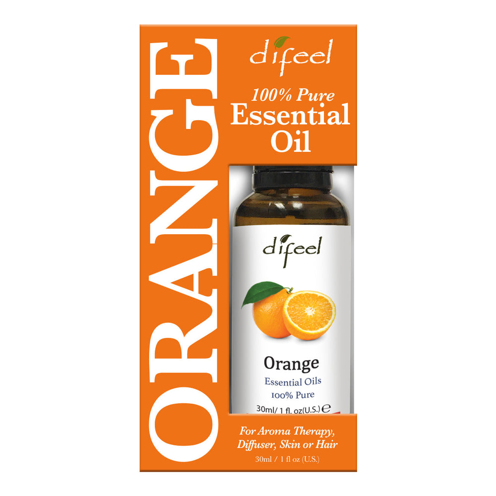 Difeel 100% Pure Essential Oil - Orange Oil, Boxed 1 oz.