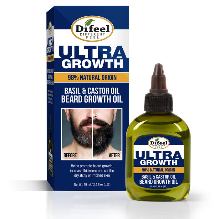 Difeel Men's Ultra Growth Beard Care Set 3-PC Gift Set